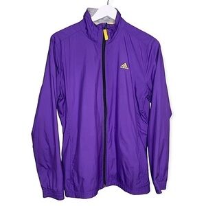 Adidas Women’s Windbreaker Jacket Full Zip‎ in Purple Size Medium